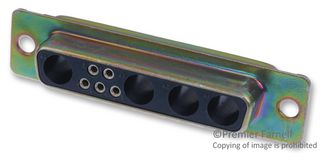 ITT CANNON DBM9W4S Combination Layout D Sub Connector, Combo D D*M Series, DB-9W4, 5 Contacts, Receptacle, 4, Solder