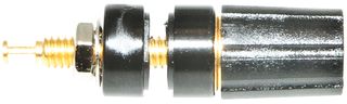 MUELLER ELECTRIC BU-P3770-0 Binding Post, 15 A, 2.5 kV, Gold Plated Contacts, Panel Mount, Black