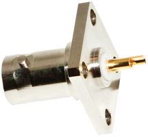 MUELLER ELECTRIC BU-P2451 RF / Coaxial Connector, BNC Coaxial, Straight Flanged Jack, Solder, 50 ohm, Copper