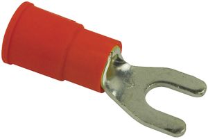3M MVU18-6FX Fork / Spade Tongue Terminal, Scotchlok Series, 22 AWG, 18 AWG, M3.5, #6