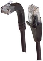 L-COM TRD815RA2BLK-20 Ethernet Cable, Cat5e, Cat5e, 90° RJ45 Plug to RJ45 Plug, UTP (Unshielded Twisted Pair), Black