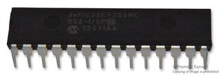 MICROCHIP DSPIC33EP256MC502-I/SP Controlador de Señal Digital, Serie dsPIC33E, 256 KB, 21 E/S's, ECAN, I2C, SPI, UART, 1.8 V