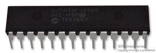MICROCHIP DSPIC33FJ09GS302-I/SP Controlador de Señal Digital, Serie dsPIC33F, 40 MHz, 9 KB, 21 E/S's, I2C, SPI, UART, 1.8 V