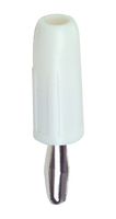 TENMA SPC15259 Banana Test Connector, Plug, Cable Mount, Nickel Plated Contacts, White