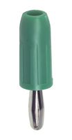 TENMA SPC15278 Banana Test Connector, Plug, Cable Mount, Nickel Plated Contacts, Green