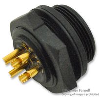 AMPHENOL LTW CB-04RMMS-SC7001 Circular Connector, Standard Circular Connector, Middle (C) Series, Panel Mount Plug, 4 Contacts