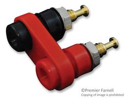 MUELLER ELECTRIC BU-P2143-2 Banana Test Connector, Jack, Panel Mount, 5 A, 1 kV, Gold Plated Contacts, Red