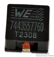WURTH ELEKTRONIK 7443557760 Power Inductor (SMD), 7.6 µH, 20 A, Shielded, 20.5 A, WE-HCI Series