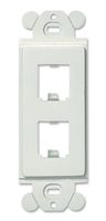 PANDUIT CFG2WH Faceplate, Faceplate Module, Mini-Com Faceplates, Modules, and Inserts, 2, Plastic Body, White