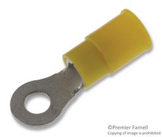 MOLEX 19070-0119 Ring Tongue Terminal, M3.5, #6, 10 AWG, 5 mm², InsulKrimp 19070 Series, Yellow