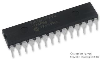 MICROCHIP PIC18F25K50-I/SP 8 Bit MCU, Flash, PIC18 Family PIC18FxxK50 Series Microcontrollers, PIC18, 48 MHz, 32 KB, 28 Pins