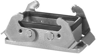 AMPHENOL SINE/TUCHEL C146 10F010 000 1 Heavy Duty Connector, Gasket, Base, Bulkhead Mount, Aluminum Alloy Body, 2 Lever, E10