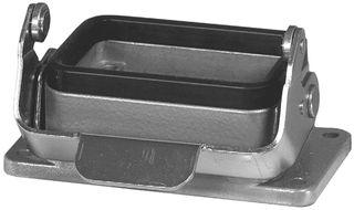 AMPHENOL SINE/TUCHEL C146 10F006 000 1 Heavy Duty Connector, Gasket, Base, Bulkhead Mount, Aluminum Alloy Body, 1 Lever, E6