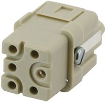 AMPHENOL SINE/TUCHEL C146 10B005 500 12 Heavy Duty Connector, heavymate® Q Series, Insert, 5+PE Contacts, 3A, Receptacle