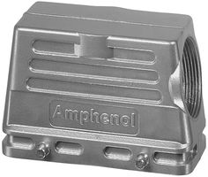 AMPHENOL SINE/TUCHEL C146 21R016 600 1 Heavy Duty Connector, M32 Top Entry, 4 Pegs, Low Profile, Hood, Top Entry, Zinc Alloy Body, 2 Lever