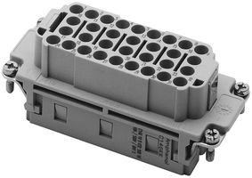 AMPHENOL SINE/TUCHEL C146 10B032 500 10 Heavy Duty Connector, 32+PE, Less Contacts, heavymate EE Series, Insert, 33 Contacts, E16