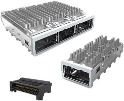 TE CONNECTIVITY 1551920-2 I/O Connector, 38 Contacts, Receptacle, I/O, Surface Mount, ZQSFP+ Series, PCB Mount