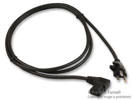 MULTICOMP SPC13315 Mains Power Cord, NEMA 5-15P to IEC 320 C13, 2 m, 10 A, 125 VAC, Black