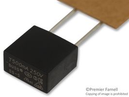 EATON ELECTRONICS SS-5-500MA-AP Fuse, PCB Leaded, 500 mA, 250 V, SS-5 Series, Time Delay, Radial Leaded