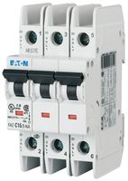 EATON CUTLER HAMMER FAZ-C20/3-NA Thermal Magnetic Circuit Breaker, Miniature, C Curve, UL 489, FAZ Series, 20 A, 3 Pole, 48 V, 240 V