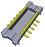 PANASONIC AXE610124 Mezzanine Connector, Header, 0.4 mm, 2 Rows, 10 Contacts, Surface Mount, Copper Alloy