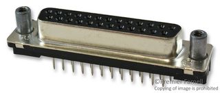 AMP - TE CONNECTIVITY 1-5745967-6 D Sub Connector, DB25, Standard, Receptacle, AMPLIMITE HD-20 Series, 25 Contacts, DB, Solder