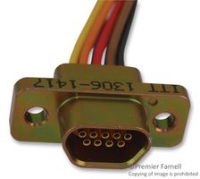 ITT CANNON MDM-9SH006B Micro D Cable Assembly, Micro-D Receptacle to Free End, 9 Positions, 36 ", 914.4 mm