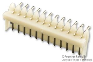 TE CONNECTIVITY - AMP 1-292253-2 Cabezal de Pin, Cable-a-Tarjeta, 2 mm, 1 Líneas, 12 Contactos, THT (Through Hole) Ángulo Recto