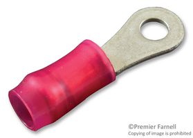 TE CONNECTIVITY - AMP 330648 Ring Tongue Terminal, M2.5, #4, 16 AWG, 1.3 mm², PIDG Series, Red