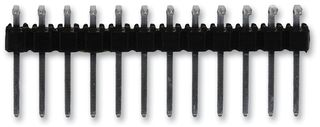 MOLEX 90121-0132 Pin Header, Signal, 2.54 mm, 1 Rows, 12 Contacts, Through Hole Right Angle