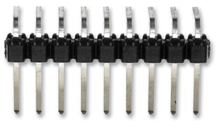 MOLEX 90121-0769 Pin Header, Signal, 2.54 mm, 1 Rows, 9 Contacts, Through Hole Right Angle