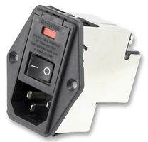 TE CONNECTIVITY - CORCOM 2-6609104-0 Módulo de entrada energía IEC filtrado, IEC C14, Propósito General, 6 A, 250 VAC, 2-Pole Switch