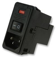 TE CONNECTIVITY - CORCOM PS0SXDS30 Módulo de entrada energía IEC filtrado, IEC C14, Uso Médico, 3 A, 250 VAC, 2-Pole Switch
