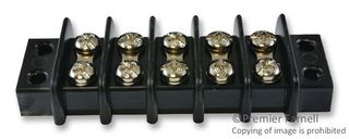 MARATHON SPECIAL PRODUCTS 601-GP-5 Bloque de Terminales de Montaje en Panel, 2 Hileras, 5 Posiciones, 22 AWG, 12 AWG, 11.11 mm, 20 A