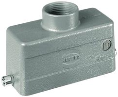 HARTING 19300161441 Heavy Duty Connector, M25 Top Entry, 2 Pegs, Low Profile, Hood, Top Entry, Aluminum Body, 1 Lever