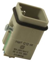 HARTING 09120123001 Heavy Duty Connector, 12+PE, Han Q Series, Insert, 13 Contacts, 3A, Plug