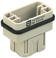 HARTING 09120083001 Heavy Duty Connector, Han-Compact® 8/0+PE Power-Signal, Less Contacts, Han Q Series, Insert