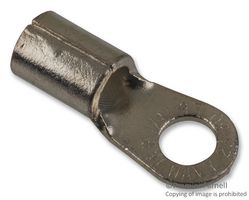 ABB - THOMAS & BETTS E6-14 Ring Tongue Terminal, M6, 1/4", 6 AWG, Sta-Kon E Series