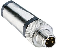 LUMBERG AUTOMATION RSMC 4 Sensor Connector, M8, Plug, 4 Contacts, Solder Pin, Straight Cable Mount