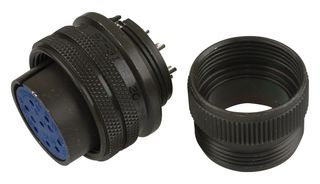 AMPHENOL INDUSTRIAL 97-3106A-20-7S Circular Connector, 97 Series, MIL-DTL-5015 Series, Straight Plug, 8 Contacts, Solder Socket