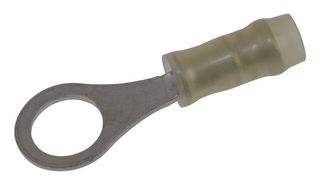 TE CONNECTIVITY - AMP 323916 Ring Tongue Terminal, M4, #8, 22 AWG, 0.41 mm², PIDG Series, Yellow