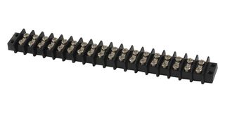 MARATHON SPECIAL PRODUCTS 601-GP-18 Panel Mount Barrier Terminal Block, 2 Row, 18 Positions, 22 AWG, 12 AWG, 11.11 mm, 20 A