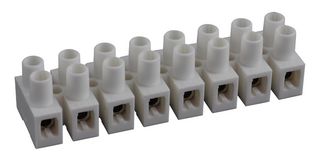 WIELAND ELECTRIC 21.305.0857.0 Panel Mount Barrier Terminal Block, Eurostyle, 2 Row, 8 Positions, 22 AWG, 16 AWG, 8 mm, 10 A