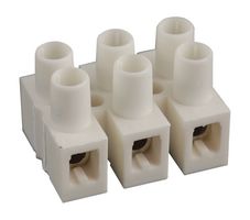 WIELAND ELECTRIC 21.305.0357.0 Panel Mount Barrier Terminal Block, Eurostyle, 2 Row, 3 Positions, 22 AWG, 16 AWG, 8 mm, 10 A