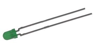 VISHAY TLHG4401 LED, Green, Through Hole, T-1 (3mm), 20 mA, 2.4 V, 575 nm