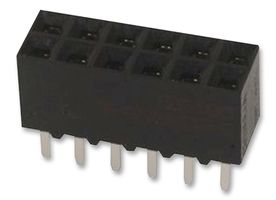 AMP - TE CONNECTIVITY 534206-6 PCB Receptacle, Board-to-Board, 2.54 mm, 2 Rows, 12 Contacts, Through Hole Mount
