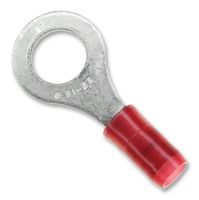 AMP - TE CONNECTIVITY 8-320571-1 Ring Tongue Terminal, M6, 1/4", 18 AWG, 0.9 mm², PIDG Series, Red, White