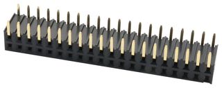 MULTICOMP PRO 2214BR-50G PCB Receptacle, Board-to-Board, 2.54 mm, 2 Rows, 50 Contacts, Through Hole Mount Right Angle