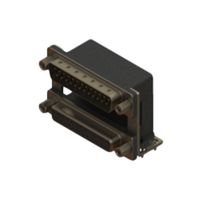 EDAC 663-025-264-039 Stacked D Sub Connector, Upper - Plug / Lower - Receptacle, DB, 25 Contacts