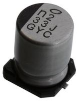 NICHICON GYC1J330MCQ1GS Capacitor Electrolítico Aluminio Híbrido, 33 µF, ± 20%, 63 V, Lata Radial - SMD, 0.04 ohm